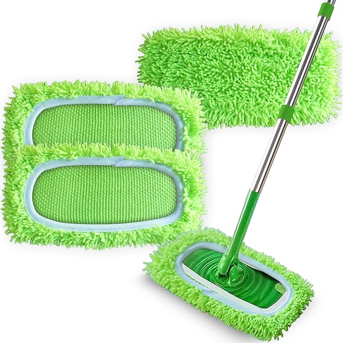 3 Pack Reusable Microfiber Mop Pads Compatible
