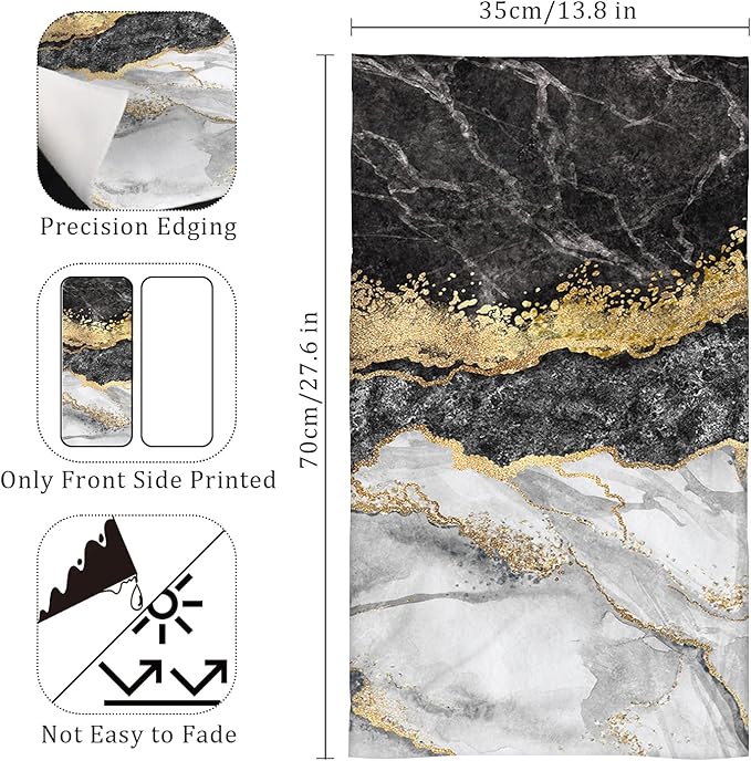 HAISUKA Black and Gold Kitchen Towels