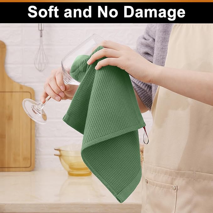 Homaxy 100% Cotton Waffle Weave Dish Cloths