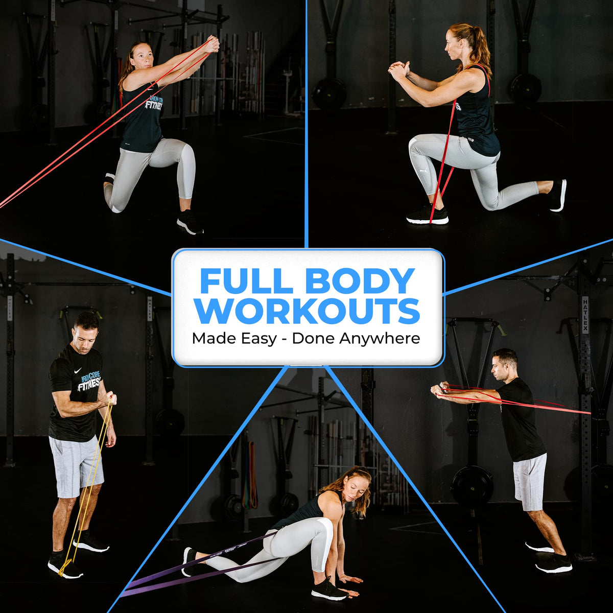 Pull Up Assistance Bands – Resistance Bands Set for Working Out (4-Pack) – Long Loop Power Band for Men and Women – Ideal for Crossfit, Stretching, Physical Therapy, Warm-Up & Home Gym Training