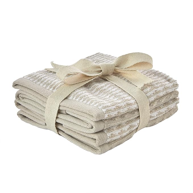 SKL Home Longborough 100% Turkish Cotton Premium 4-Piece Washcloth Set