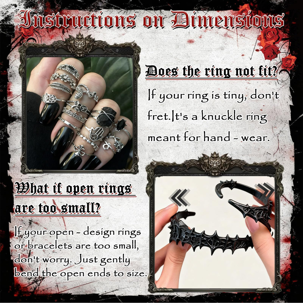 SMUOBT Gothic Mystery Box for Women - 40-45 Piece Goth Lolita Jewelry Set Earrings Necklace Bracelet, Punk Witchy Accessories Gift Collection, Surprise Blind Box