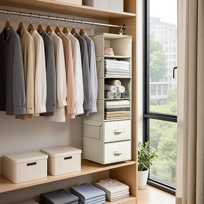 Vailando 6-Shelf Hanging Closet Organizer