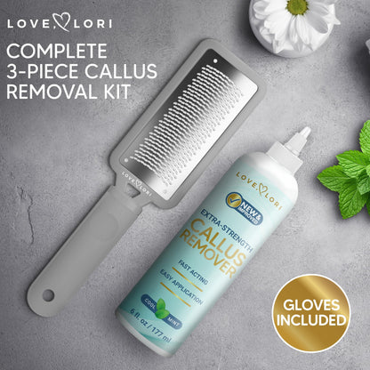Callus Remover for Feet (Extra Strength) Foot Callus Remover Gel - Feet Scrubber, Pedicure Spa Tools, 6oz