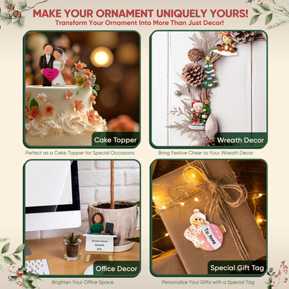 Personalized 2nd Christmas Ornament 2025 | Custom Name & Year | Baby Girl Toddler Decorating Tree with Ornaments | Cute Keepsake for Granddaughter, Babys First, Second, 3rd, Baby's Little Great Kids
