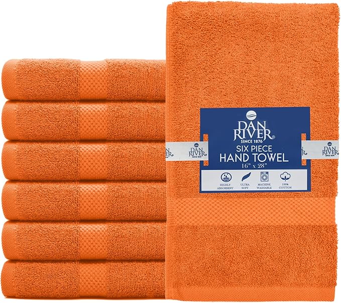 DAN RIVER 6-Pack Premium Hand Towels