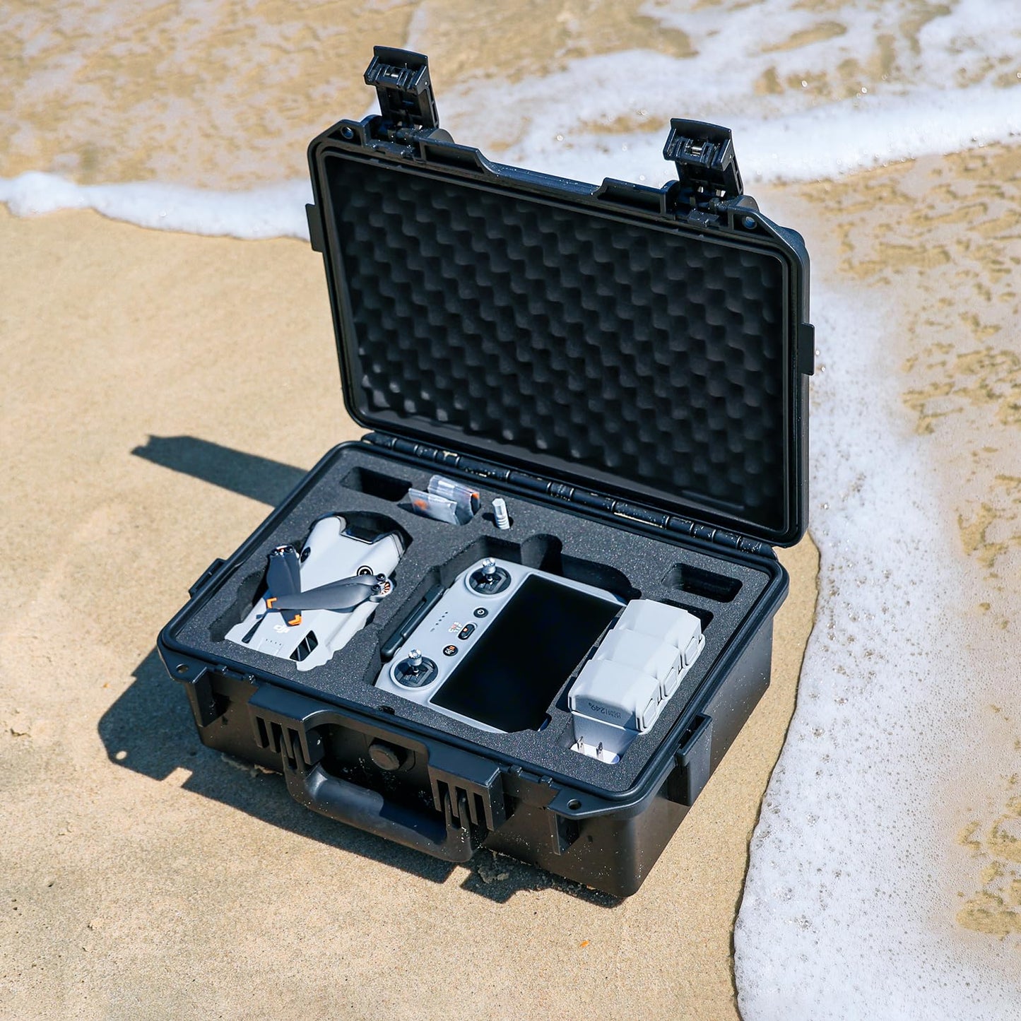 Lykus Titan MM410 Waterproof Hard Case for DJI Mini 4 Pro/Mini 3/ Pro and DJI RC 2/ RC/RC-N2, Support 7 Batteries and RC Lanyard [CASE ONLY]
