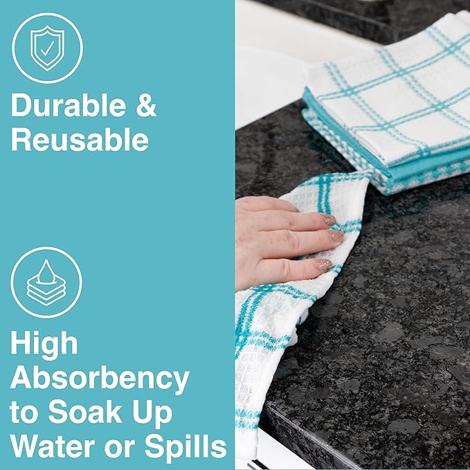 T-Fal Premium Waffle Dish Cloths: Highly Absorbent, Super Soft Long Lasting