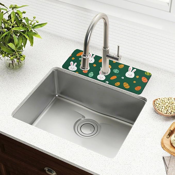 Kitchen Sink Splash Guard 2 PCS 30 Inch Sink Faucet Mat Splash Guard