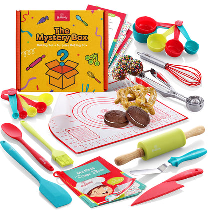 Baketivity Mystery Box – Real Cooking Utensils for Children – Safe, Durable, and Fun Kitchen Accessories – Gift for Young Chefs