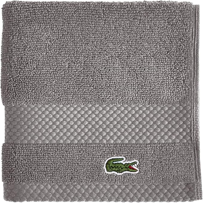Lacoste Heritage 100% Supima Cotton Wash Cloth, Premium Super Soft Bath Towel
