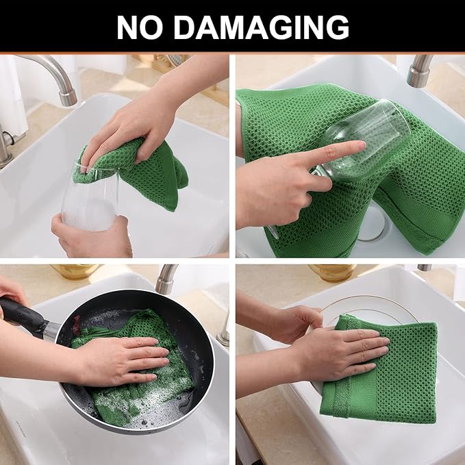 Homaxy 100% Cotton Dish Cloths, 8 Pack