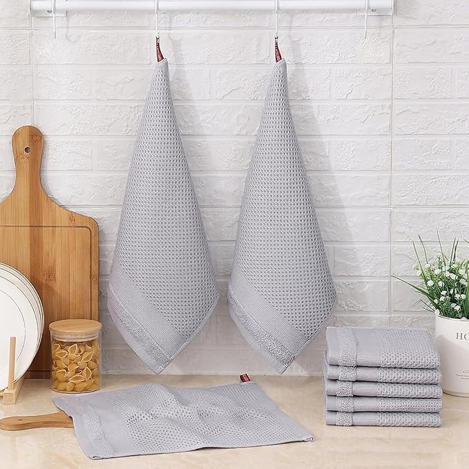 Homaxy 100% Cotton Dish Cloths, 8 Pack