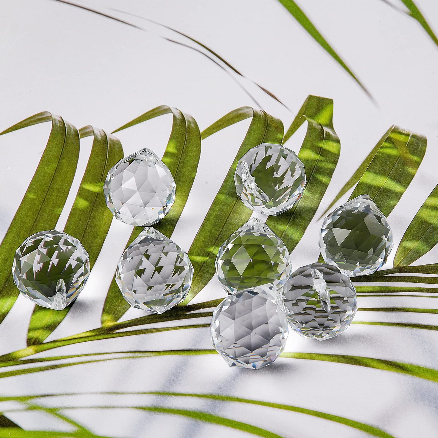 Crystal Prism Ball Sun Catcher - 20 Pack 30mm Hanging Decor for Windows, Wedding, Home, Feng Shui, Chandelier Pendant - Rainbow Maker, DIY Crafts, Gift Idea