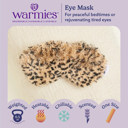 warmies Microwavable Eye Mask for Warmth & Comfort - Heating & Cooling Compress for Calming Relaxation - Weighted & Heated Eye Mask with Scented Lavender for Sleeping - Gray