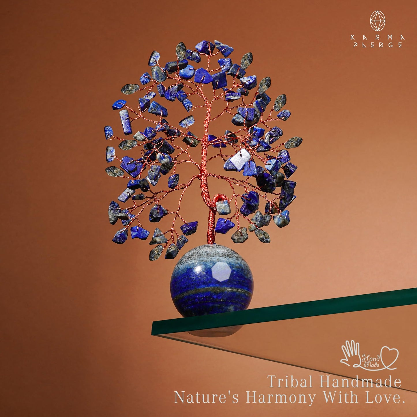 Crystal Tree of Life Home and Office Decor Gifts for Women, Lapis Lazuli Chakra Healing Stones Feng Shui Bonsai Tree for Positive Energy, Money, Good Luck, Christmas Decor, Birthday Gifts for Mom