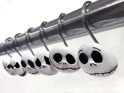 Disney Nightmare Before Christmas Jack Skellington 12-Piece Shower Curtain Hooks