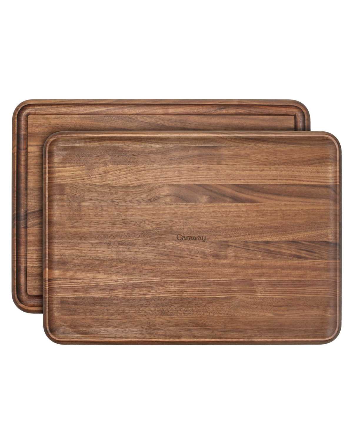 Caraway 17” Prep & Serve Butcher Block, Wood Cutting Board for Kitchen, Rectangle Dual-Sided Chopping Block for Prep, Presentation, and Serving, Walnut