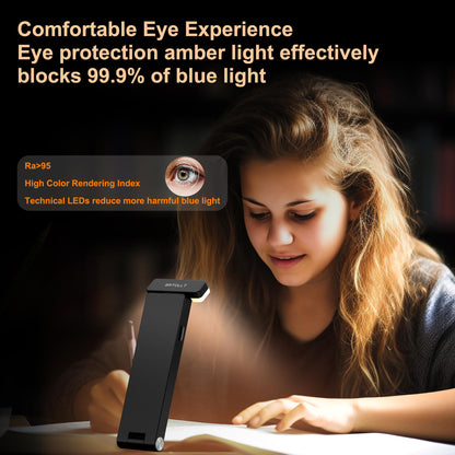 Book Lights,1500mAh Rechargeable Reading Light in Bed, 3 color Adjustable Reading Lights, 3 Brightness dimming Portable Bookmark Night Lamp, Built-in Battery Book Light, Best gift for Book lovers