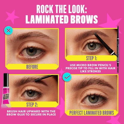 NYX Professional Makeup Micro Brow Pencil, Dual Ended With Mechanical Brow Pencil And Spoolie Brush, Vegan Formula, Shade: Brunette