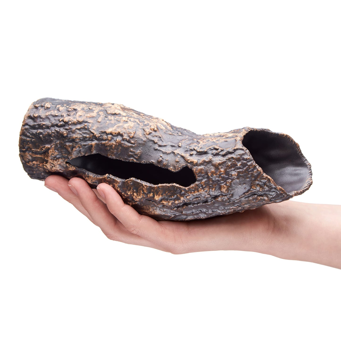 Plecoceramics Large Pleco Cave Breeding Ceramic Decorations Fish Tank Aquarium (1 pcs Scape Log)