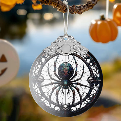 2025 Ornaments for Christmas Tree, Zmoicky Stained Glass Hanging Ornament, Christmas Ornaments Clearance, Gift Exchange Ornament, Bauble Present - Spider
