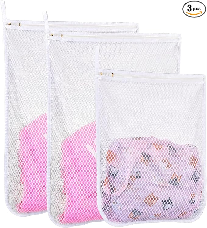 3 pcs Durable Honeycomb Mesh Laundry Bags