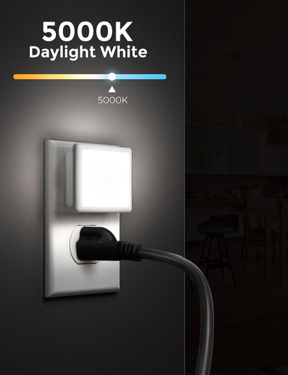 L LOHAS LED Night Lights Plug into Wall, [6-Pack] Plug in Night Light, Dusk-to-Dawn Sensor, 3000K Soft White 0.3W Bright Nightlight Auto-On/Off for Adults Kids Room Bedroom Bathroom Hallway Kitchen
