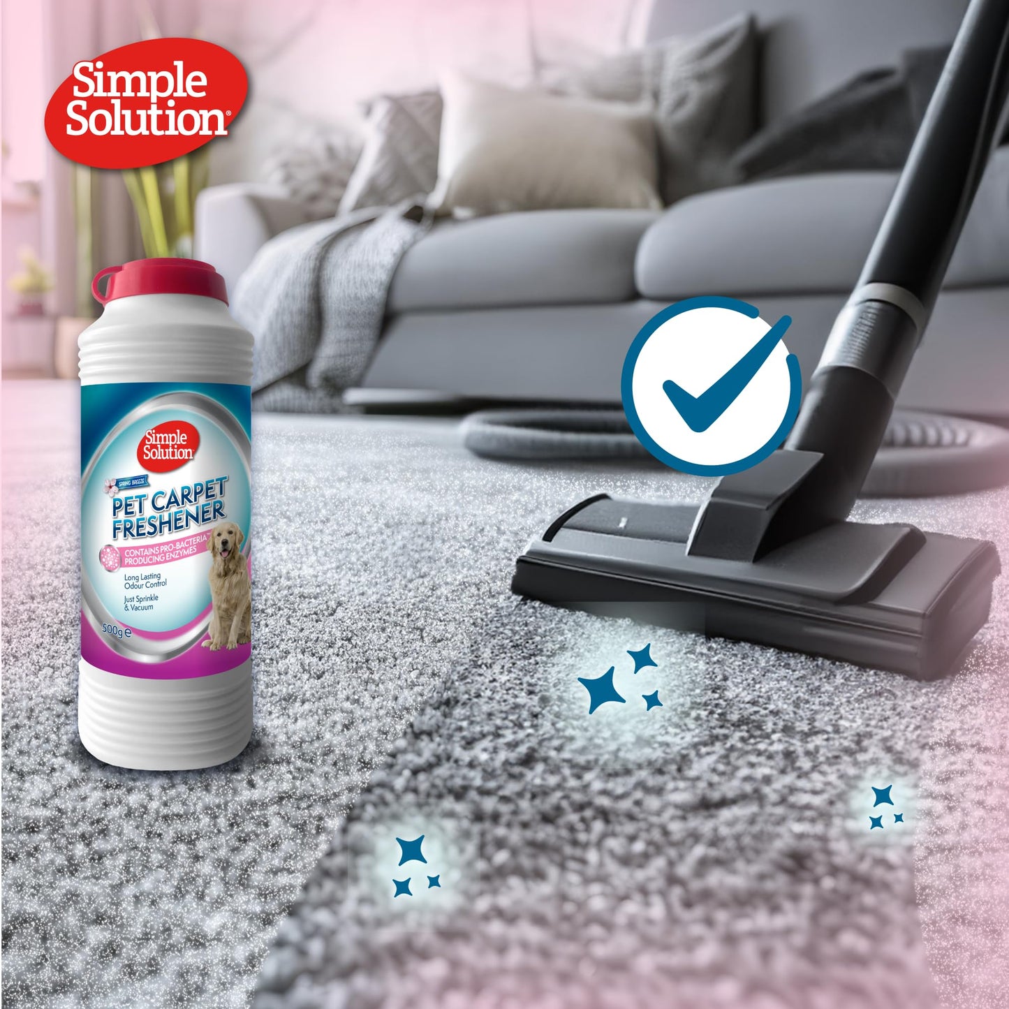 Simple Solution Pet Carpet Freshener with Enzymatic Cleaning Granules - 500g