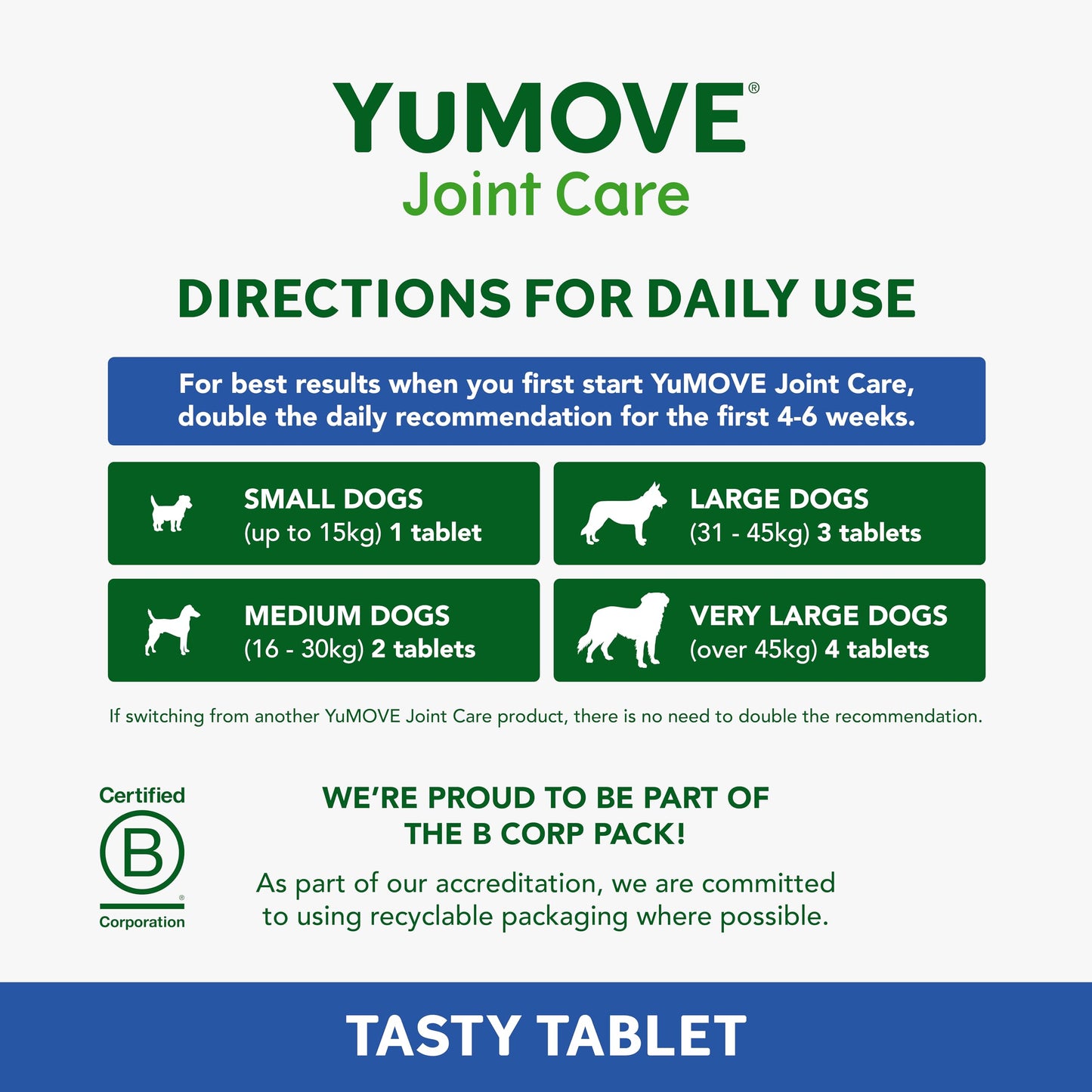 YuMOVE Senior Dog Joint Supplement, Higher Strength for Joint Care, Essential Hip & Joint Support for Older Dogs with Glucosamine, Chondroitin, Green Lipped Mussel, Aged 8+, 120 Tablets