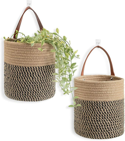 Goodpick 2pack Jute Rope Hanging Basket