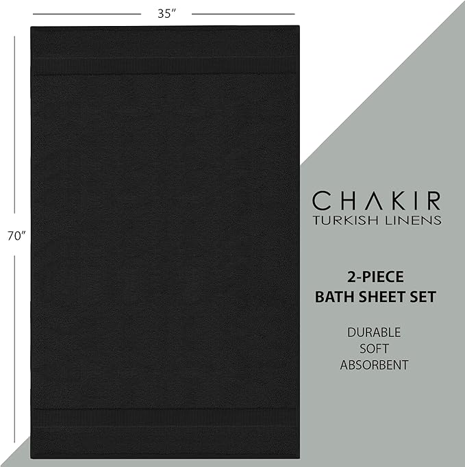 Chakir Turkish Linens, 100% Cotton Premium Quality Turkish Bath Sheets