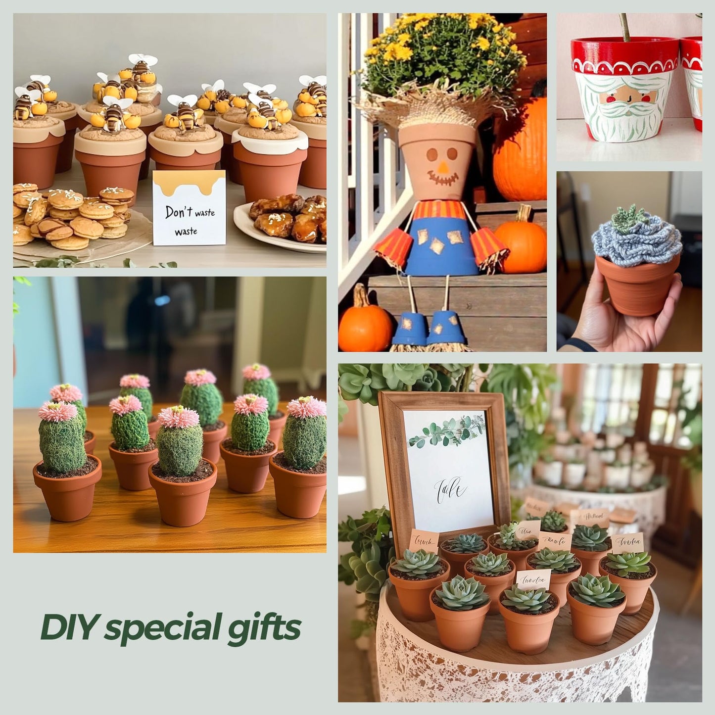T4U 6.5CM Terracotta Plant Pots 12 Pcs, Mini Terracotta Pots with Drainage Holes, Small Clay Pots for Crafts, Small Plant Pots for Succulent Cactus Plants, DIY Mini Flower Pot, Gifts for Party Decor