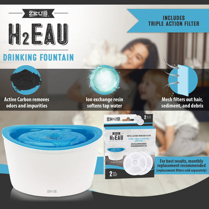 Zeus H2EAU Dog Water Drinking Fountain