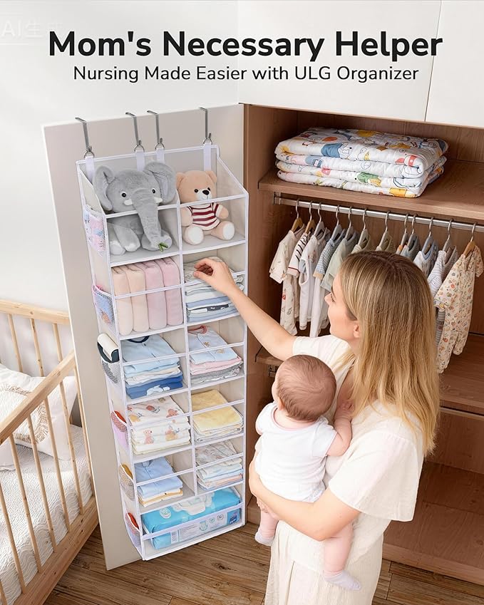 ULG Over the Door Organizer, 6-Tier Hanging Storage