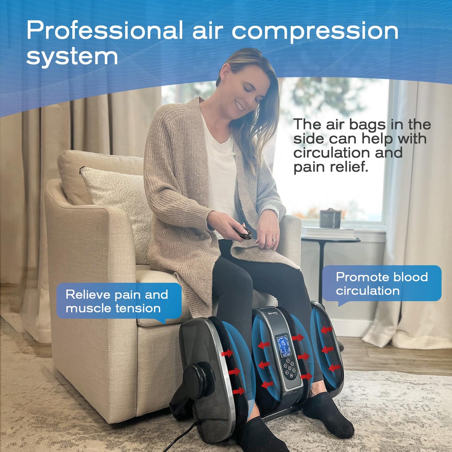 TISSCARE Foot Massager with Heat: FSA HSA Eligible Shiatsu Foot Massager for Plantar Fasciitis,Neuropathy, Circulation and Pain Relief for Foot Calf Gifts for Women and Men