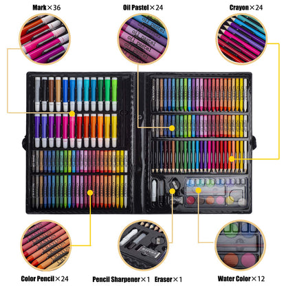 KINSPORY 278 PCS Art Set for Kids, Deluxe Coloring Drawing Art Supplies Case Gift for Teens Boys Girls 4 5 6 7 8 9 10 11 12