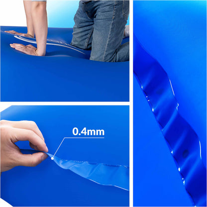 Monzana 2x XL Winter PVC Pool Cushion Chlorine Resistant Rope -20°C Double Seam Safety Valve 4 Reinforced Eyelets Cover