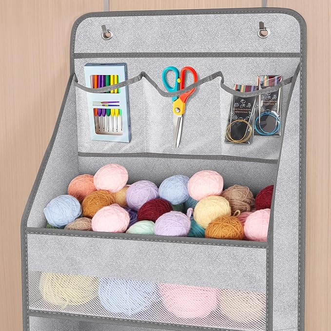 Univivi 6-Shelf Over Door Hanging Organizer Fabric Baby Door Storage