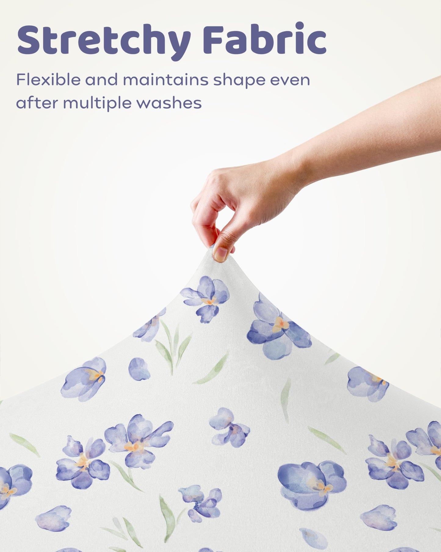 FIEMOL Baby Crib Sheets Girl, Toddler Bed Sheets Fitted for 52”x28”Standard Crib and Toddler Mattresses, 4 Pack Soft Breathable Stretchy Pink Purple Floral