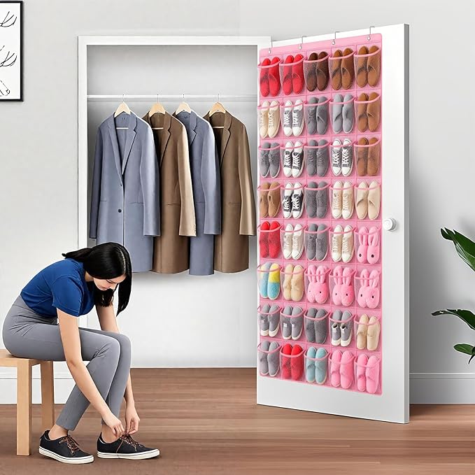 40-Pocket Over the Door Shoe Organizer