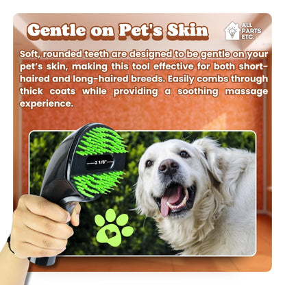 ALL PARTS ETC. Vacuum Pet Hair Attachment, 1.25” Brush for Dog Deshedding, Pet Grooming & Massage Tool, Compatible with Shop-Vac, Hoover, Shark, Miele, Bissell and More – 2 Adapters 1-3/8" & 1-1/2"