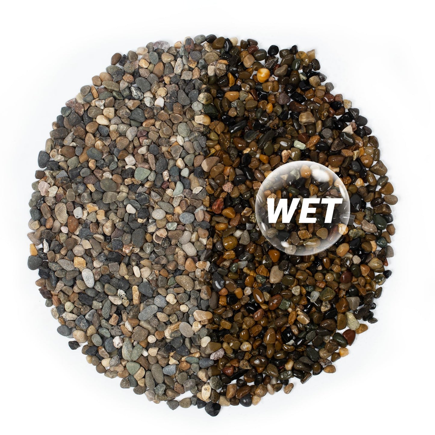 5LB Natural River Rocks, 1/4" Aquarium Gravel, Small Pebbles for Plants, Pea Gravel for Fish Tanks, Decorative Rocks for Gardening, Flower Pots, Vase Fillers, Indoor Fountains (10, Pounds) (5 LBS)