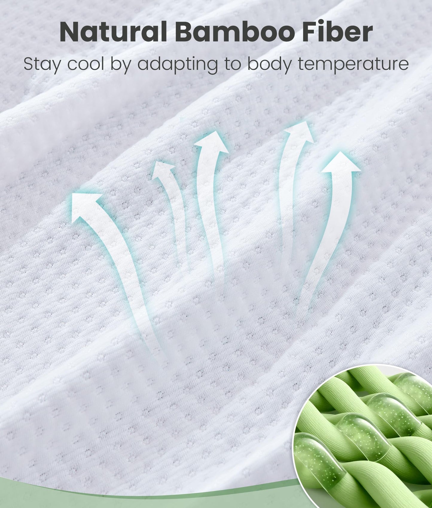 SINWEEK 2 Inch Memory Foam Mattress Topper Twin Size with Breathable Bamboo Cover, Pressure Relief Mattress Pad to Revitalize Old or Sagging Single Beds, Non-Slip and Machine Washable for Easy Care