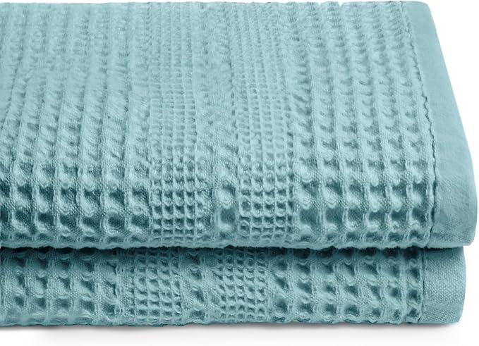 GILDEN TREE Waffle Towels for Bathroom, 100% Cotton Quick Dry Towel, Waffle