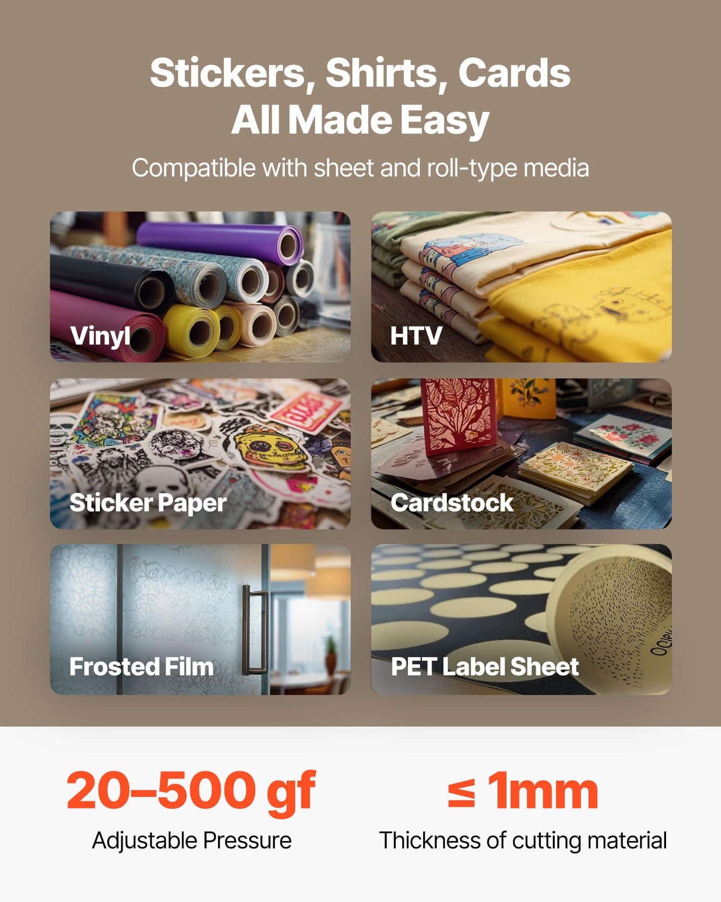 VEVOR Vinyl Cutter Machine, 28 inch Max Feed Width, Dual Blades, Adjustable Force and Speed, LED Display, Vinyl Plotter Cutter Printer Bundle with Sticker Sheets, Transfer Film, Signmaster Software
