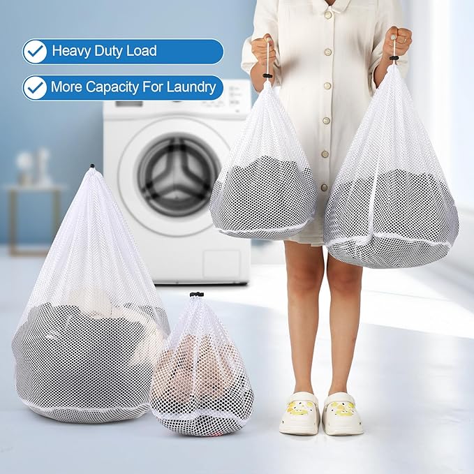 4Pcs Mesh Laundry Bags Washing Machine Mesh Wash Bags