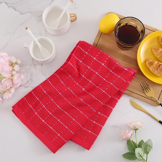 Mordimy 100% Cotton Terry Cloth Kitchen Towels, Super Soft and Absorbent Dish