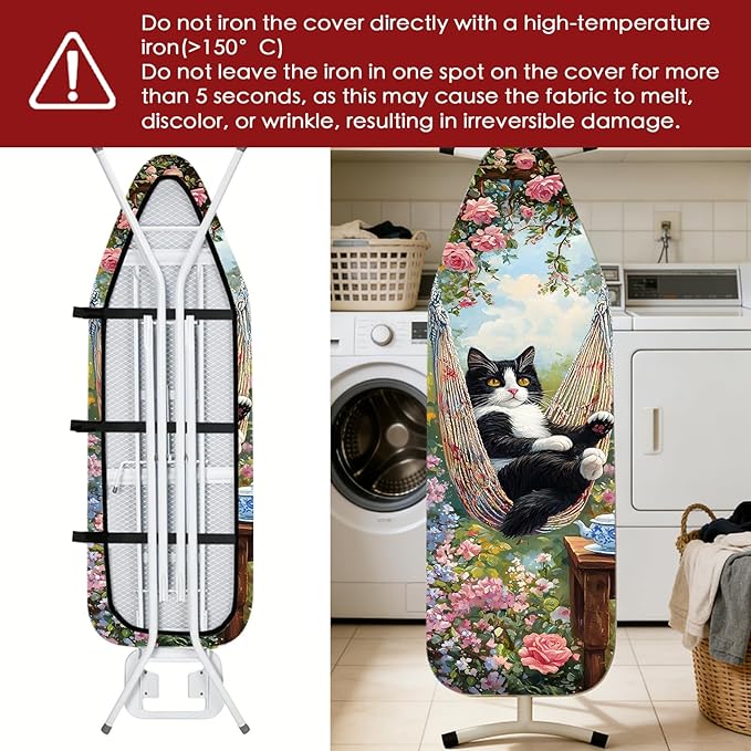 Nuxovilar Ironing Board Cover Needle Cotton 15x54 Inches | Ironing Board Cover