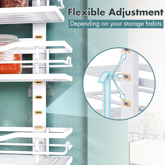 Over The Door Pantry Organizer，6-Tier Over The Door Organizer